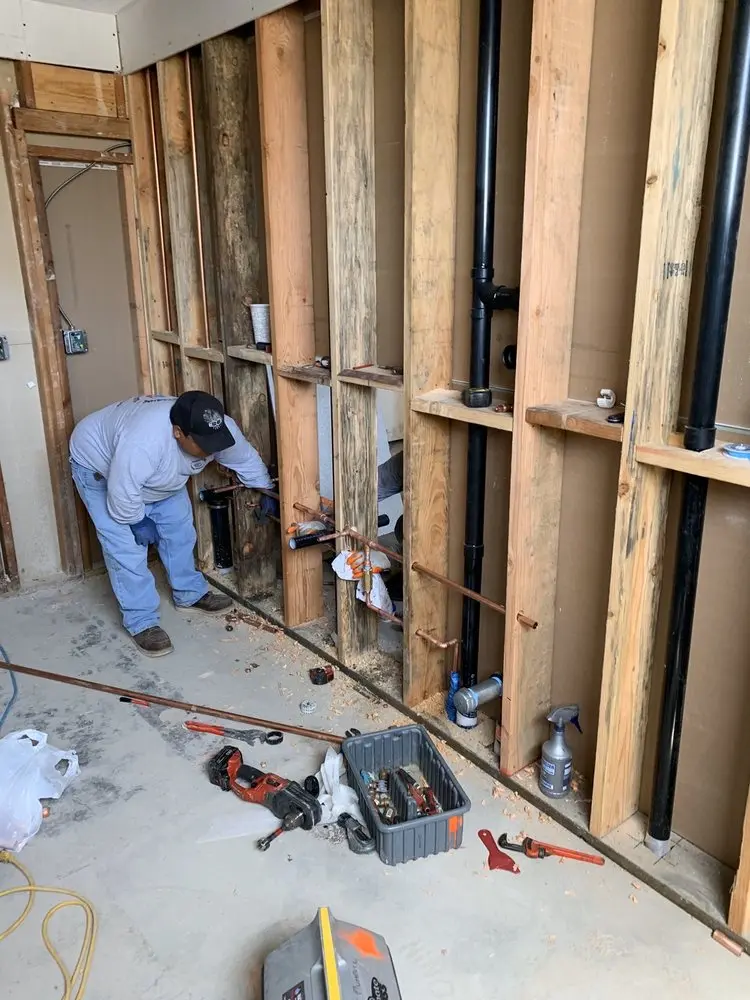 Commercial rough-in plumbing for Gas Line Repair in Home